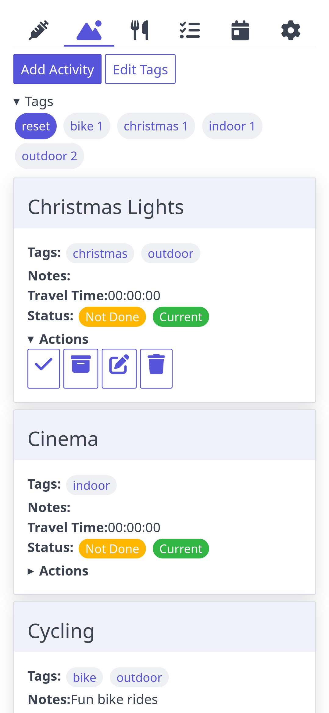 Activity List