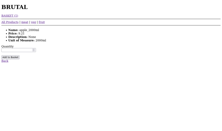 Detailed Product View